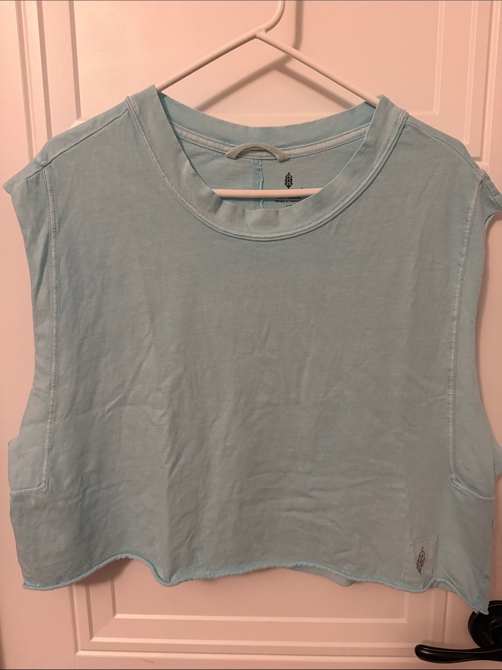 FP Movement by Free People Pale Blue Cropped Muscle Tee